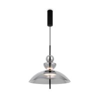 Runde LED Hängelampe Rauchglas Ø40 cm 1300 lm...