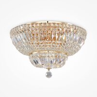 Deckenlampe Glas Metall Gold Ø46 cm E14 12-flammig