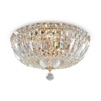 Runde Deckenlampe Glas Metall Gold &Oslash;30 cm E14...