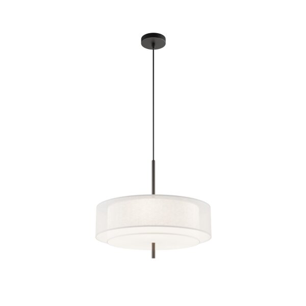 Gemütliche Hängelampe Stoff Weiß Ø50 cm E27 5-flammig