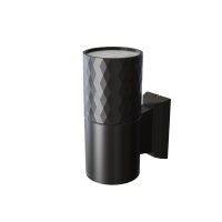 Wandleuchte außen Schwarz IP54 H:18 cm GU10 Uplight