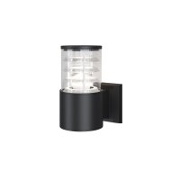 Wandlampe Outdoor Aluminium Schwarz IP54 H:20 cm E27