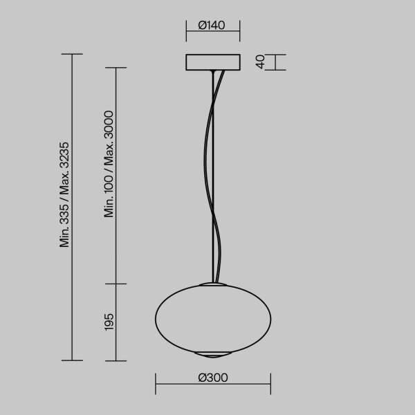 LED Hängelampe Glasschirm Metall in Chrom Ø30 cm 2700 K