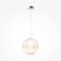 LED Hängelampe Glasschirm Metall in Chrom Ø30...