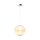 LED Hängelampe Glasschirm Metall in Chrom Ø30 cm 15 W