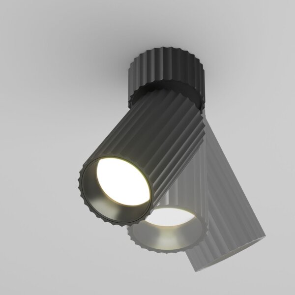 Deckenspot flexibel Aluminium Schwarz L:10 cm GU10