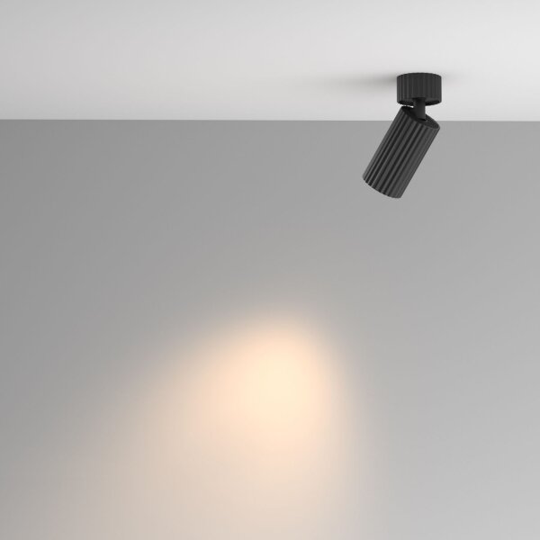 Deckenspot flexibel Aluminium Schwarz L:10 cm GU10