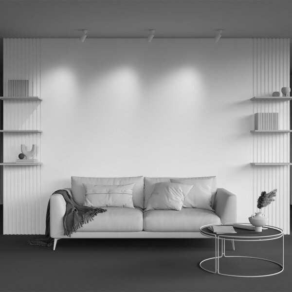 Deckenspot flexibel Aluminium Weiß L:10 cm GU10