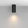 Aufbauspot Aluminium Schwarz Ø5,6 cm rund GU10 Rillen