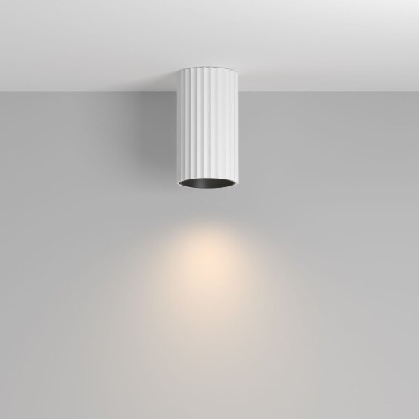 Deckenstrahler Aluminium Weiß Ø5,6 cm rund GU10 Rillen