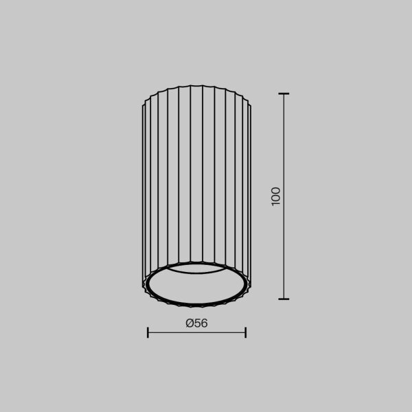 Deckenstrahler Aluminium Weiß Ø5,6 cm rund GU10 Rillen