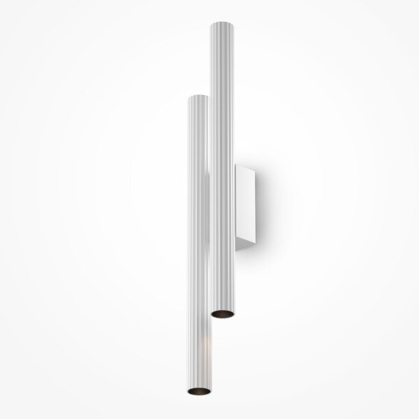 Wandstrahler Aluminium Weiß H:49 cm inkl GU10 4-flammig