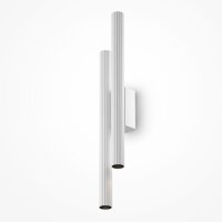 Wandstrahler Aluminium Weiß H:49 cm inkl GU10...