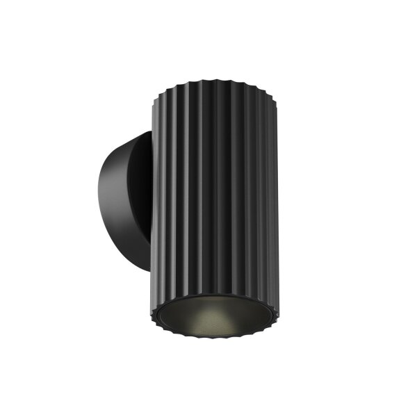 Wandlampe Aluminium Schwarz H:10 cm GU10 Downlight