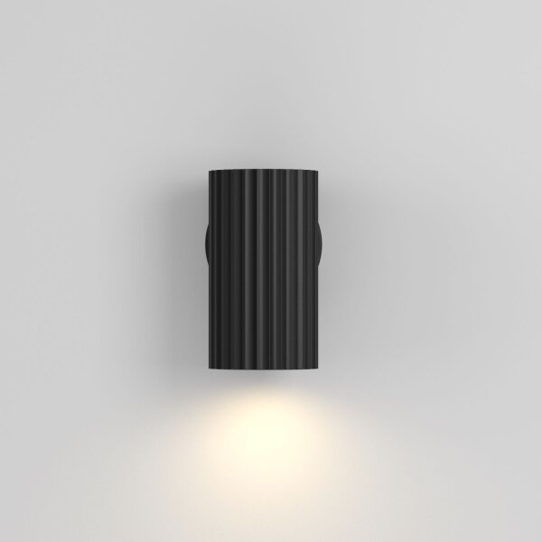 Wandlampe Aluminium Schwarz H:10 cm GU10 Downlight