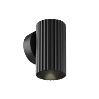 Wandlampe Aluminium Schwarz H:10 cm GU10 Downlight