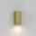 Wandlampe Aluminium in Messing H:10 cm GU10 Downlight
