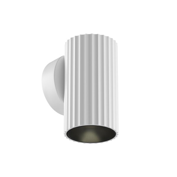Moderne Wandlampe Aluminium Weiß T:7 cm GU10 Downlight