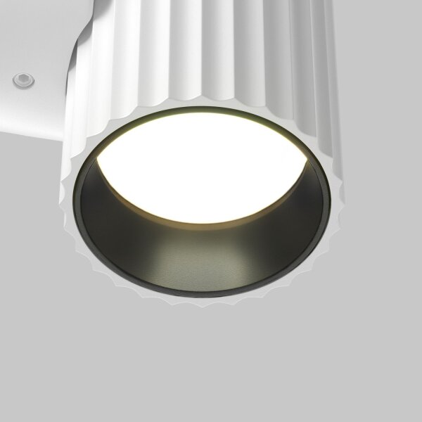 Moderne Wandlampe Aluminium Weiß T:7 cm GU10 Downlight