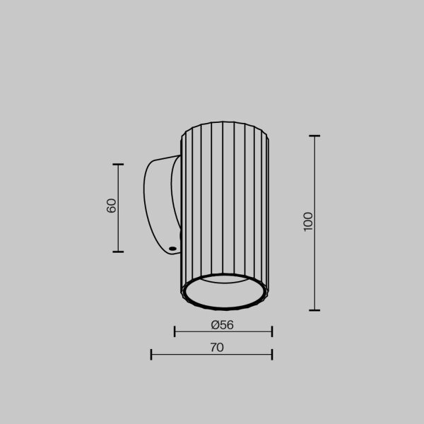 Moderne Wandlampe Aluminium Weiß T:7 cm GU10 Downlight