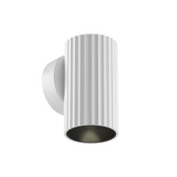 Moderne Wandlampe Aluminium Weiß T:7 cm GU10 Downlight