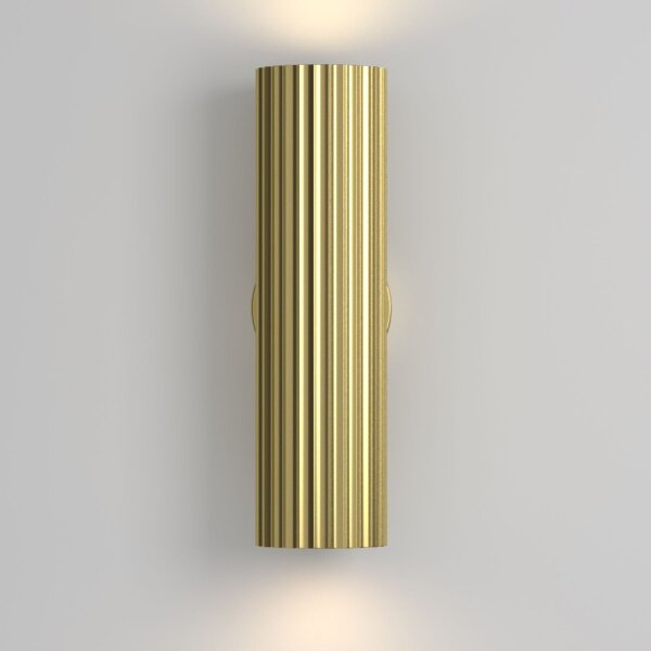 Wandlampe 2-flammig in Messing H:10 cm GU10 Up Down