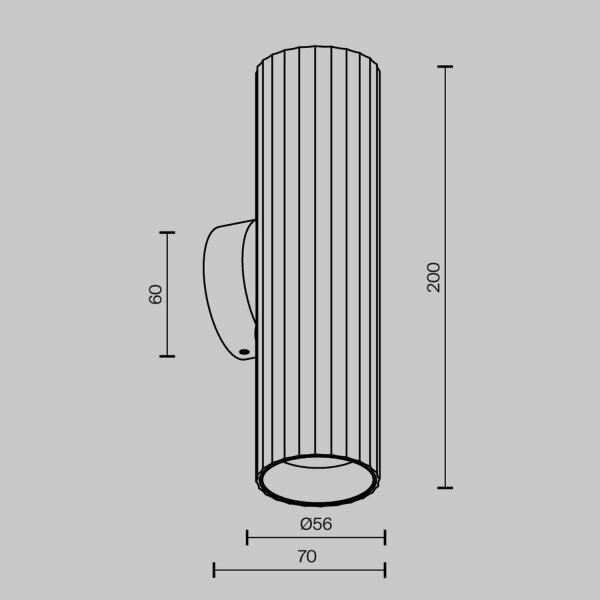 Wandlampe 2-flammig in Messing H:10 cm GU10 Up Down