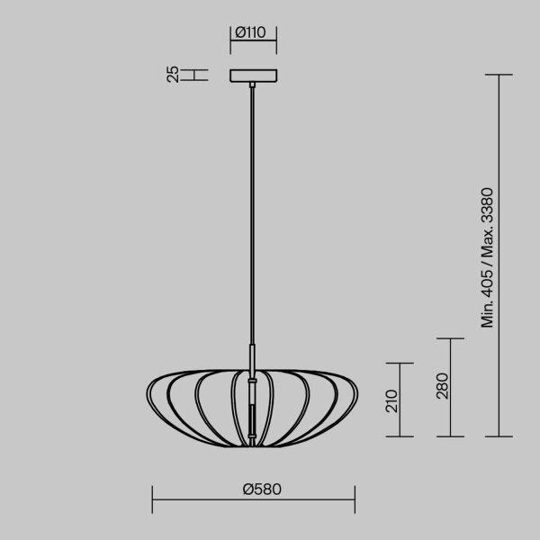 Hängelampe Filz Grau Ø58 cm E27 schallabsorbierend