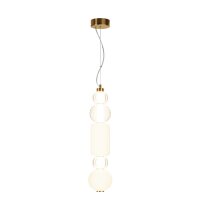 LED Pendelleuchte Glas Metall Gold Ø14,7 cm 35 W...