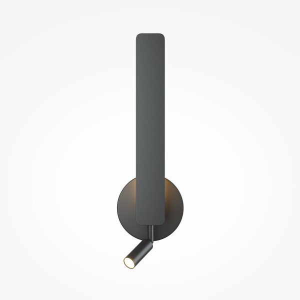 LED Wandlampe Schwarz H:51,6 cm 3000 K Schalter USB