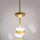 LED Hängelampe Glas Schirm Metall Gold Ø35 cm 3000 K