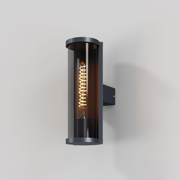Outdoor Wandlampe Aluminium Graphit IP54 E27 B:10 cm