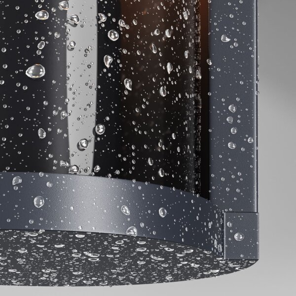 Outdoor Wandlampe Aluminium Graphit IP54 E27 B:10 cm