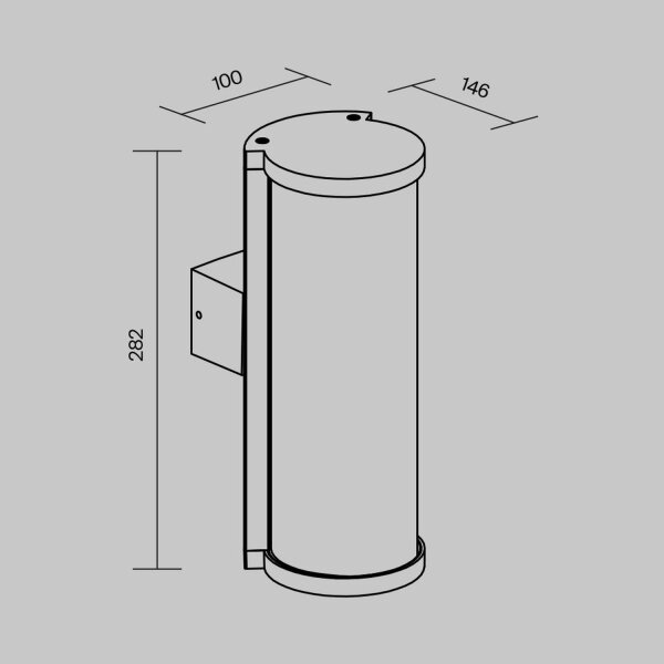 Outdoor Wandlampe Aluminium Graphit IP54 E27 B:10 cm