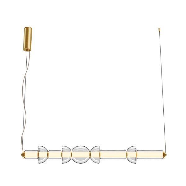 LED Hängelampe Glas Metall in Messing 98 cm 39 W 3000 K