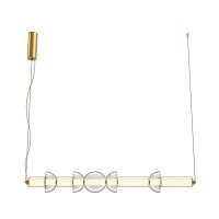 LED Hängelampe Glas Metall in Messing 98 cm 39 W 3000 K