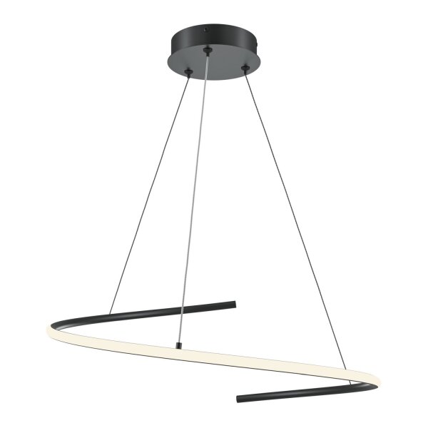 LED Pendelleuchte Schwarz dimmbar L:60 cm 3000-4000 K