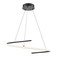 LED Pendelleuchte Schwarz dimmbar L:60 cm 3000-4000 K