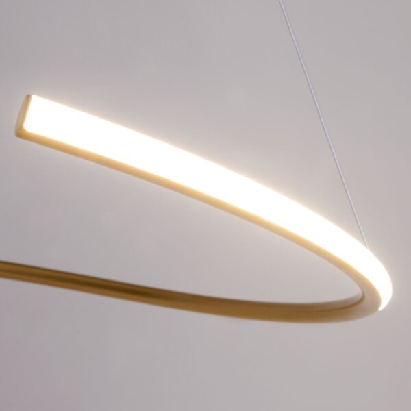 LED Hängelampe in Messing dimmbar L:60 cm 2600-3500 K