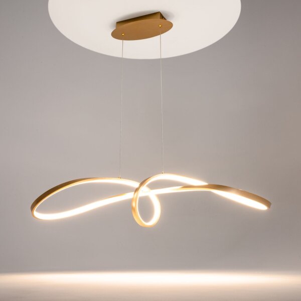 LED Pendelleuchte dimmbar Gold Modern L:92 cm 4000 K