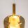 Runde Pendelleuchte Glas Schirm Gold Schwarz E27 Ø20 cm