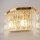 Wandlampe Glas Metall Gold H:18 cm E14 2-flammig Modern