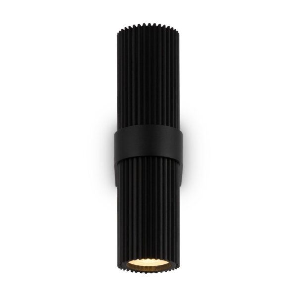Wandleuchte Up Down Aluminium Schwarz Ø8 cm GU10 Modern