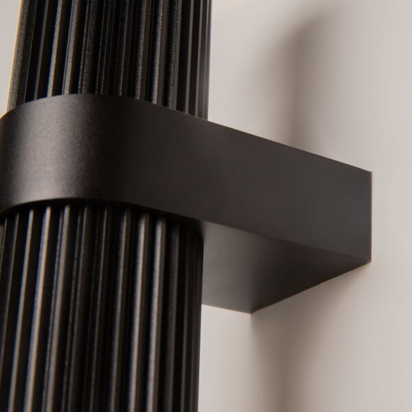 Wandleuchte Up Down Aluminium Schwarz Ø8 cm GU10 Modern