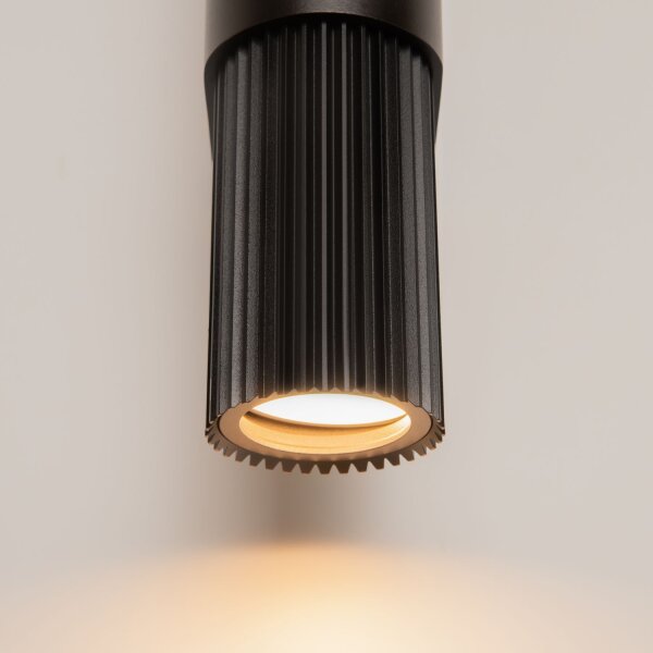 Wandleuchte Up Down Aluminium Schwarz Ø8 cm GU10 Modern