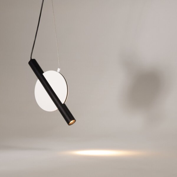LED Hängelampe Metall Weiß Schwarz L:30 cm 3000 K 5 W