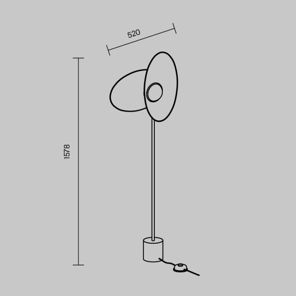LED Stehlampe dimmbar 157,8 cm 3000 K flexibel in Weiß