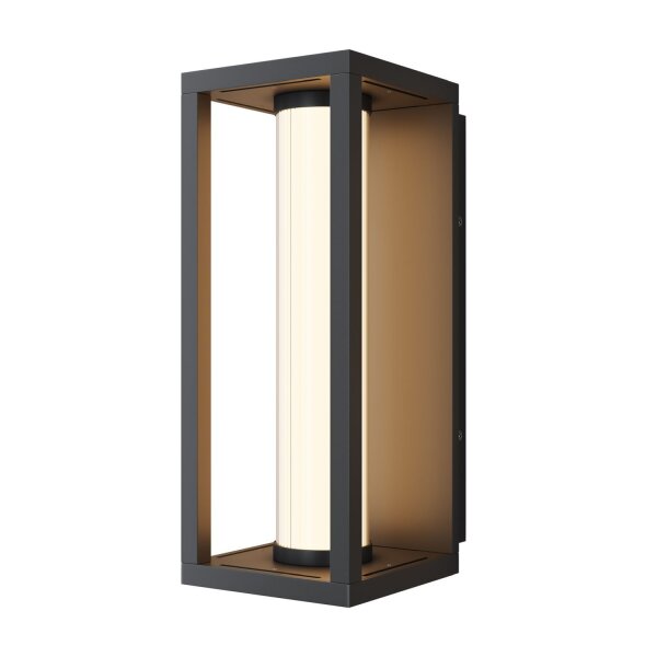 LED Außenleuchte Schwarz IP54 H:35,5 cm 3000 K Outdoor
