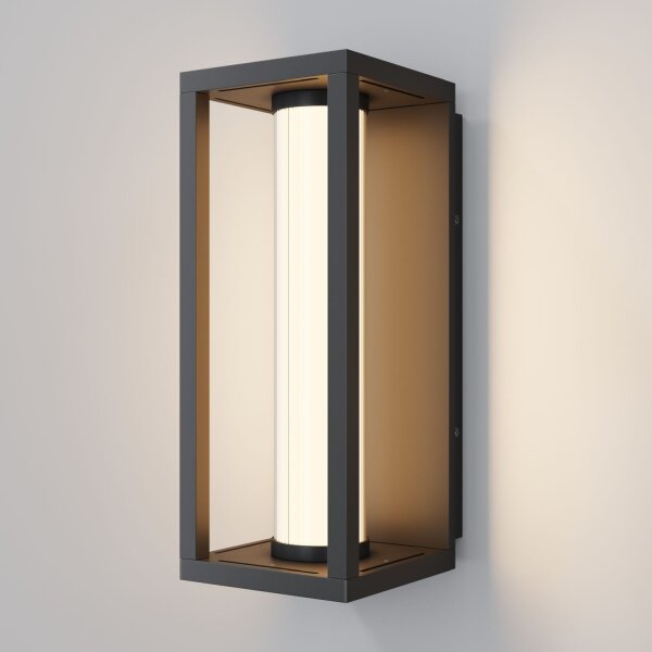 LED Außenleuchte Schwarz IP54 H:35,5 cm 3000 K Outdoor