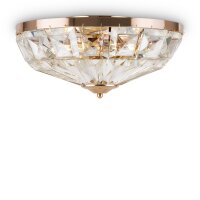 Deckenleuchte Glas Metall Gold &Oslash;39,6 cm E14 4-flammig